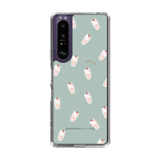 スリムプロテクションケース［ Hello Kitty - MXカフェタイム_ジュース_グリーン ］