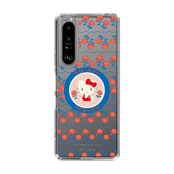 スリムプロテクションケース［ Hello Kitty - KT_昭和レトロ_丸_クリア ］