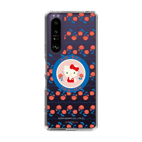 スリムプロテクションケース［ Hello Kitty - KT_昭和レトロ_丸_クリア ］