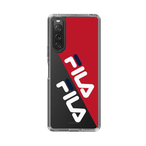 スリムプロテクションケース［ FILA - DIAGONAL - Red ］