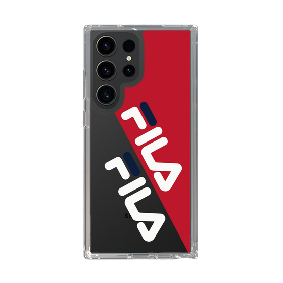 スリムプロテクションケース［ FILA - DIAGONAL - Red ］