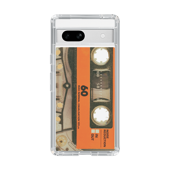 スリムプロテクションケース［ RETORO CASSETTE TAPE - Skeleton Orange ］