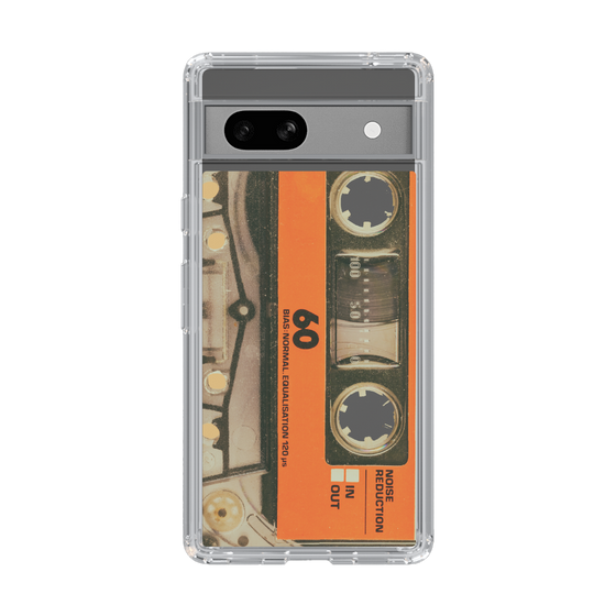 スリムプロテクションケース［ RETORO CASSETTE TAPE - Skeleton Orange ］