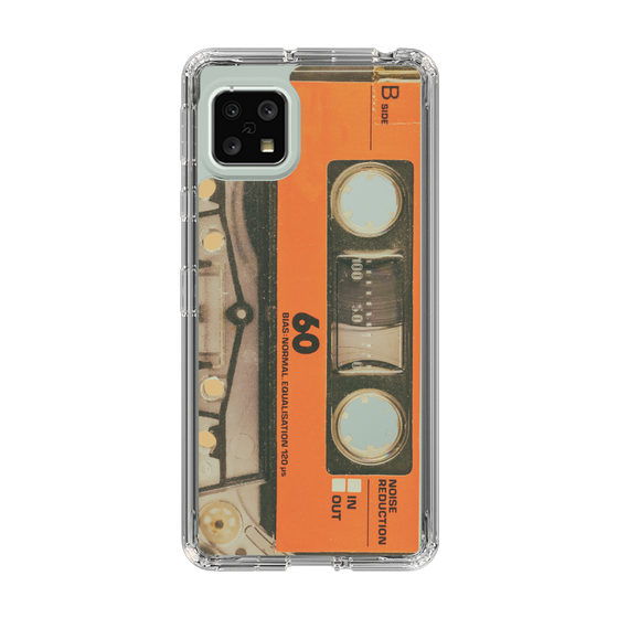 スリムプロテクションケース［ RETORO CASSETTE TAPE - Skeleton Orange ］