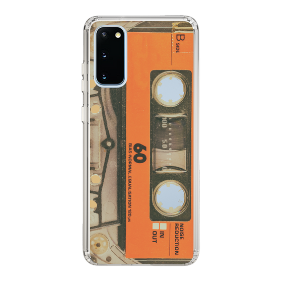 スリムプロテクションケース［ RETORO CASSETTE TAPE - Skeleton Orange ］