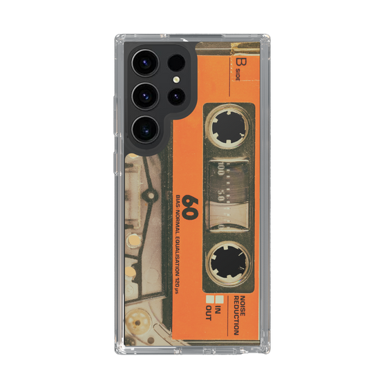 スリムプロテクションケース［ RETORO CASSETTE TAPE - Skeleton Orange ］