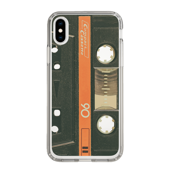 スリムプロテクションケース［ RETORO CASSETTE TAPE - Opacity Black ］