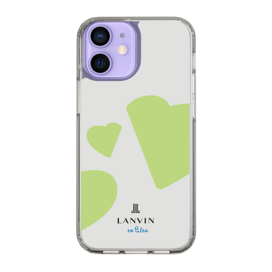 スリムプロテクションケース［ LANVIN en Bleu Hearts Green - ランバン ハート グリーン ］