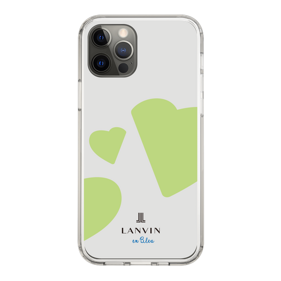 スリムプロテクションケース［ LANVIN en Bleu Hearts Green - ランバン ハート グリーン ］