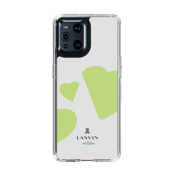 スリムプロテクションケース［ LANVIN en Bleu Hearts Green - ランバン ハート グリーン ］