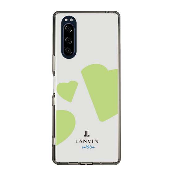 スリムプロテクションケース［ LANVIN en Bleu Hearts Green - ランバン ハート グリーン ］