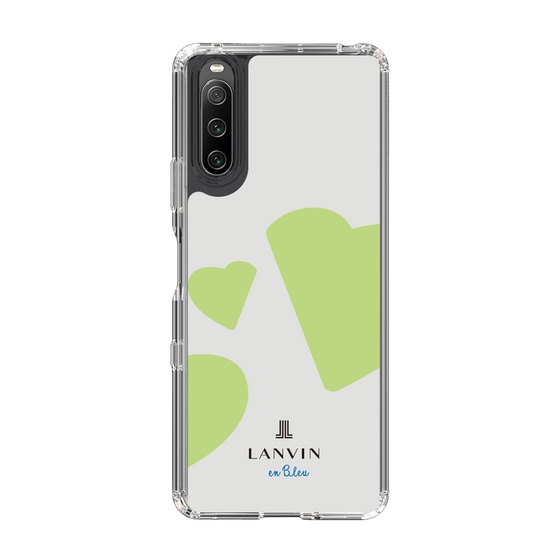 スリムプロテクションケース［ LANVIN en Bleu Hearts Green - ランバン ハート グリーン ］