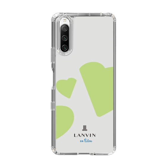 スリムプロテクションケース［ LANVIN en Bleu Hearts Green - ランバン ハート グリーン ］