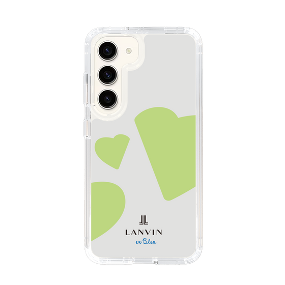 スリムプロテクションケース［ LANVIN en Bleu Hearts Green - ランバン ハート グリーン ］