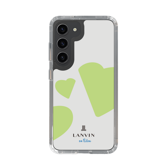 スリムプロテクションケース［ LANVIN en Bleu Hearts Green - ランバン ハート グリーン ］