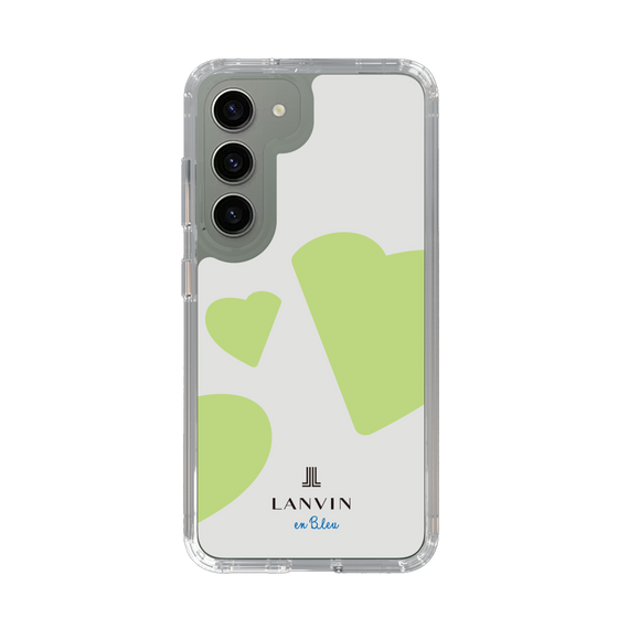 スリムプロテクションケース［ LANVIN en Bleu Hearts Green - ランバン ハート グリーン ］