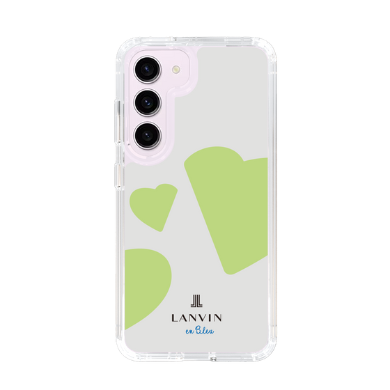 スリムプロテクションケース［ LANVIN en Bleu Hearts Green - ランバン ハート グリーン ］