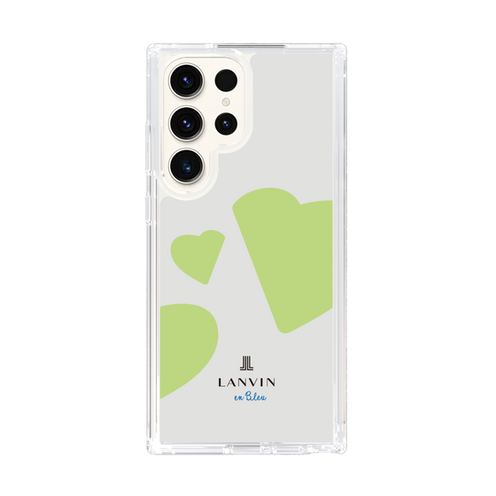 スリムプロテクションケース［ LANVIN en Bleu Hearts Green - ランバン ハート グリーン ］