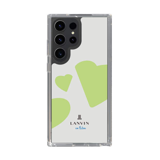 スリムプロテクションケース［ LANVIN en Bleu Hearts Green - ランバン ハート グリーン ］