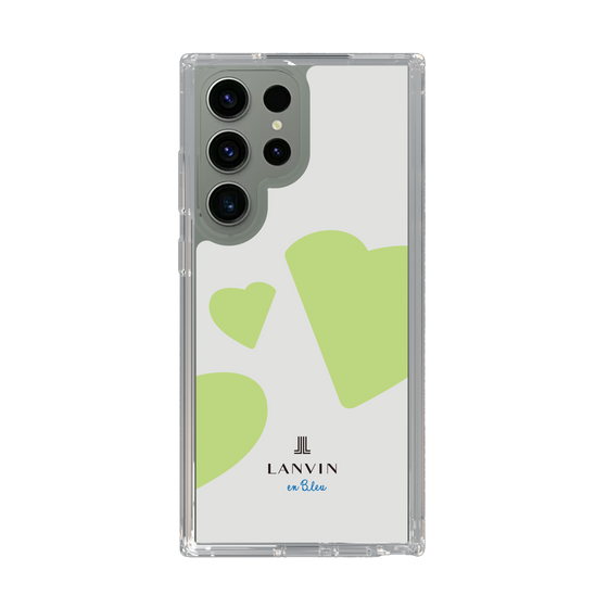 スリムプロテクションケース［ LANVIN en Bleu Hearts Green - ランバン ハート グリーン ］