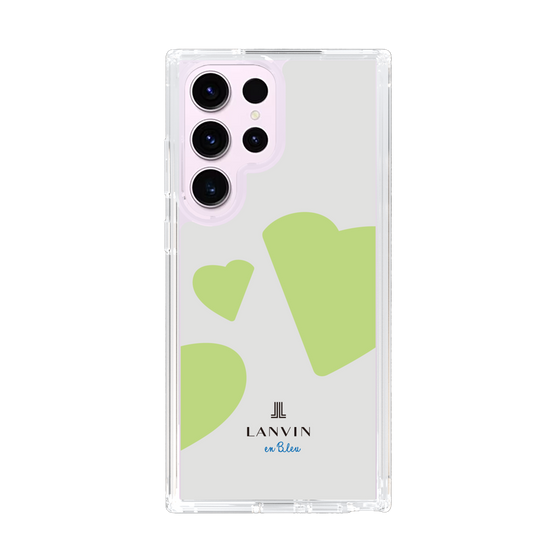 スリムプロテクションケース［ LANVIN en Bleu Hearts Green - ランバン ハート グリーン ］