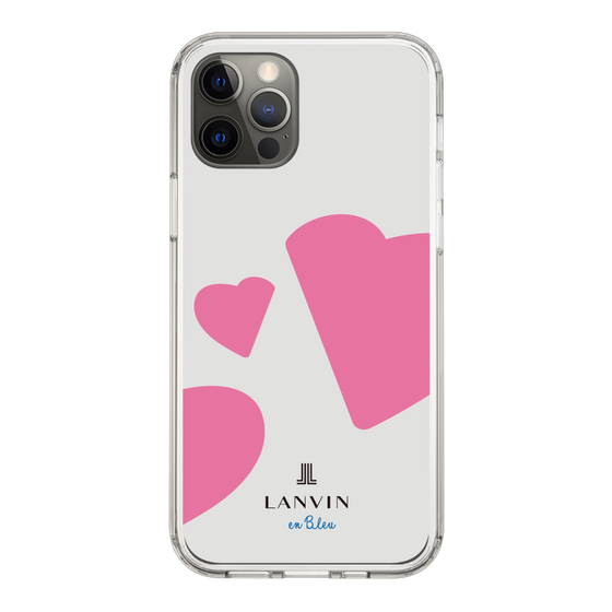 スリムプロテクションケース［ LANVIN en Bleu Hearts Pink - ランバン ハート ピンク ］