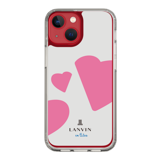 スリムプロテクションケース［ LANVIN en Bleu Hearts Pink - ランバン ハート ピンク ］