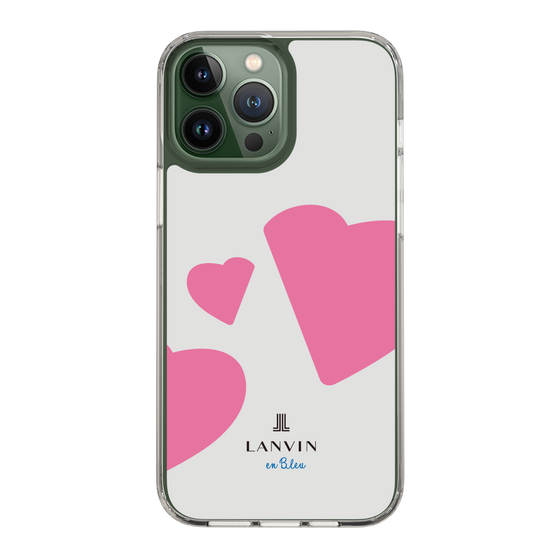 スリムプロテクションケース［ LANVIN en Bleu Hearts Pink - ランバン ハート ピンク ］