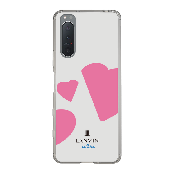 スリムプロテクションケース［ LANVIN en Bleu Hearts Pink - ランバン ハート ピンク ］