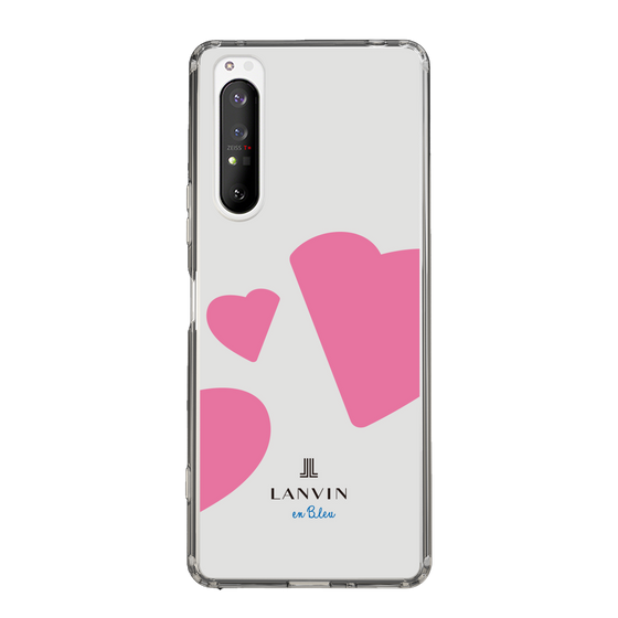 スリムプロテクションケース［ LANVIN en Bleu Hearts Pink - ランバン ハート ピンク ］