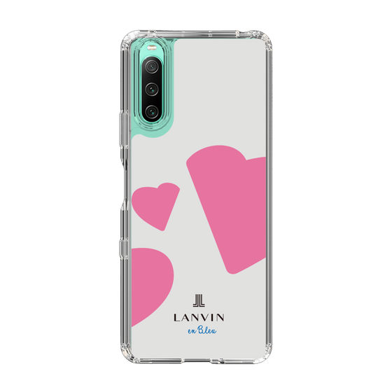 スリムプロテクションケース［ LANVIN en Bleu Hearts Pink - ランバン ハート ピンク ］