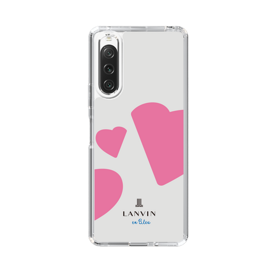 スリムプロテクションケース［ LANVIN en Bleu Hearts Pink - ランバン ハート ピンク ］