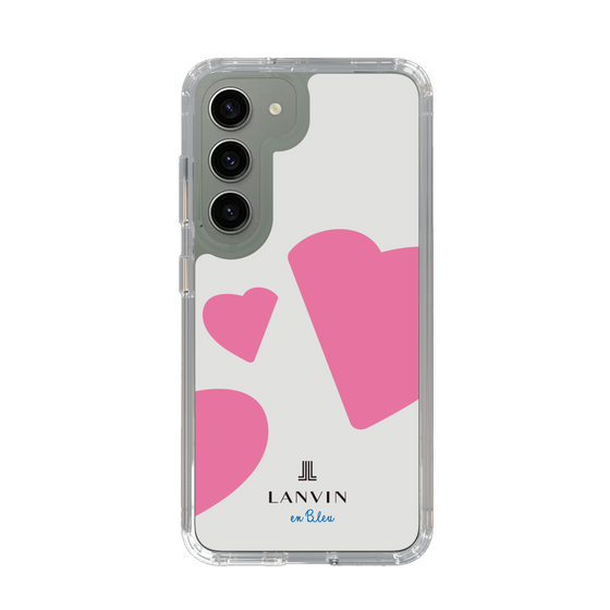 スリムプロテクションケース［ LANVIN en Bleu Hearts Pink - ランバン ハート ピンク ］