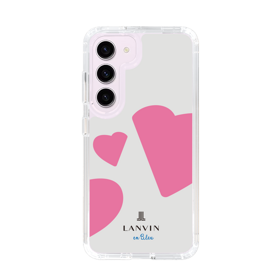 スリムプロテクションケース［ LANVIN en Bleu Hearts Pink - ランバン ハート ピンク ］