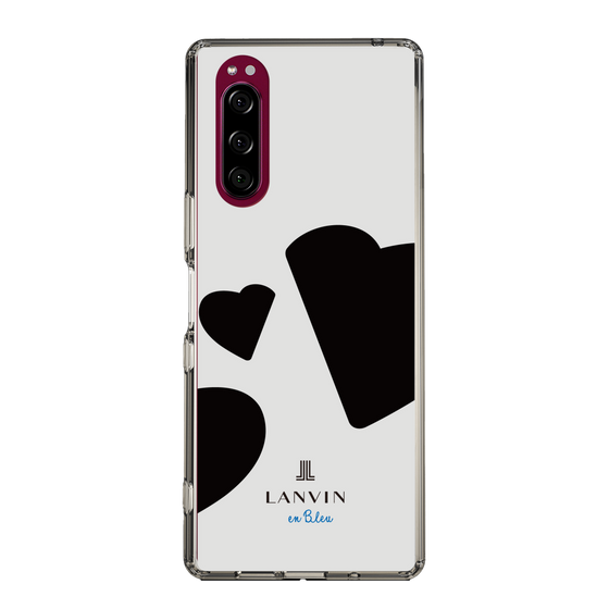 スリムプロテクションケース［ LANVIN en Bleu Hearts Black - ランバン ハート ブラック ］