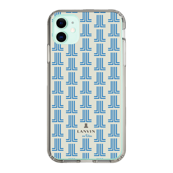 スリムプロテクションケース［ LANVIN en Bleu Monogram Blue - ランバン ブルーモノグラム ］