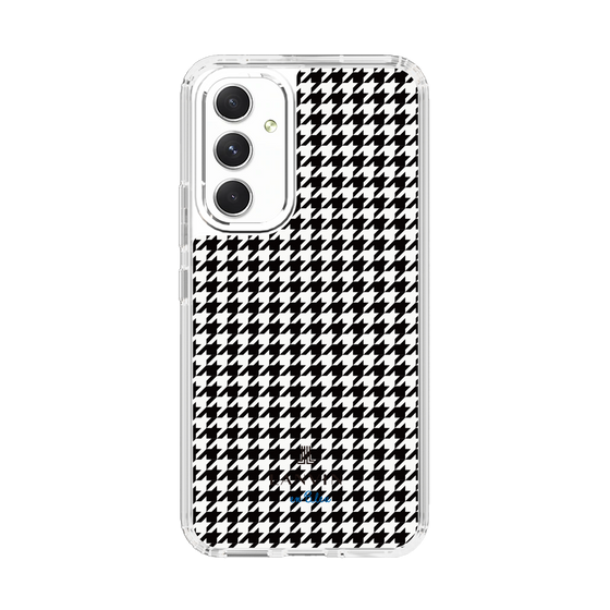 スリムプロテクションケース［ Houndstooth Pattern Black with LANVIN en Bleu logo- ランバン 千鳥格子柄 ブラック ］