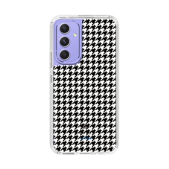 スリムプロテクションケース［ Houndstooth Pattern Black with LANVIN en Bleu logo- ランバン 千鳥格子柄 ブラック ］