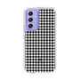 スリムプロテクションケース［ Houndstooth Pattern Black with LANVIN en Bleu logo- ランバン 千鳥格子柄 ブラック ］