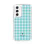 スリムプロテクションケース［ Houndstooth Pattern Blue with LANVIN en Bleu logo- ランバン 千鳥格子柄 ブルー ］