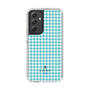 スリムプロテクションケース［ Houndstooth Pattern Blue with LANVIN en Bleu logo- ランバン 千鳥格子柄 ブルー ］