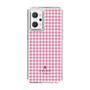 スリムプロテクションケース［ Houndstooth Pattern Pink with LANVIN en Bleu logo- ランバン 千鳥格子柄 ピンク ］