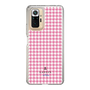 スリムプロテクションケース［ Houndstooth Pattern Pink with LANVIN en Bleu logo- ランバン 千鳥格子柄 ピンク ］