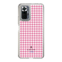 スリムプロテクションケース［ Houndstooth Pattern Pink with LANVIN en Bleu logo- ランバン 千鳥格子柄 ピンク ］