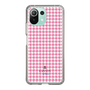 スリムプロテクションケース［ Houndstooth Pattern Pink with LANVIN en Bleu logo- ランバン 千鳥格子柄 ピンク ］