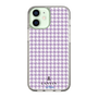 スリムプロテクションケース［ Houndstooth Pattern Purple -with LANVIN en Bleu logo ランバン 千鳥格子柄 パープル ］