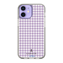 スリムプロテクションケース［ Houndstooth Pattern Purple -with LANVIN en Bleu logo ランバン 千鳥格子柄 パープル ］