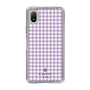 スリムプロテクションケース［ Houndstooth Pattern Purple -with LANVIN en Bleu logo ランバン 千鳥格子柄 パープル ］