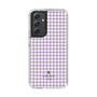 スリムプロテクションケース［ Houndstooth Pattern Purple -with LANVIN en Bleu logo ランバン 千鳥格子柄 パープル ］