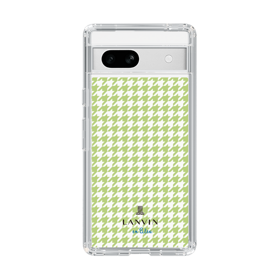 スリムプロテクションケース［ Houndstooth Pattern Green with LANVIN en Bleu logo- ランバン 千鳥格子柄 グリーン ］